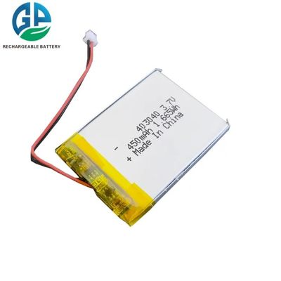 再充電可能な KC 403040 リオン電池 3.7V 1.665wh リポ 450mAh