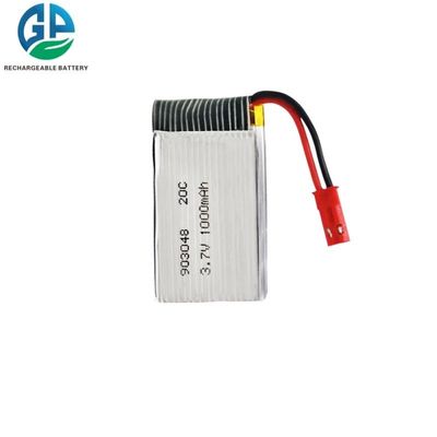 IEC62133 リチウムポリマーバッテリー パック 3.7v 20C 放電率 903048 1000mah Rc ヘリコプターバッテリー
