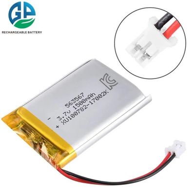 3.7v リポリマーバッテリー 563567 3.7V 1500mAh リポバッテリー 充電可能