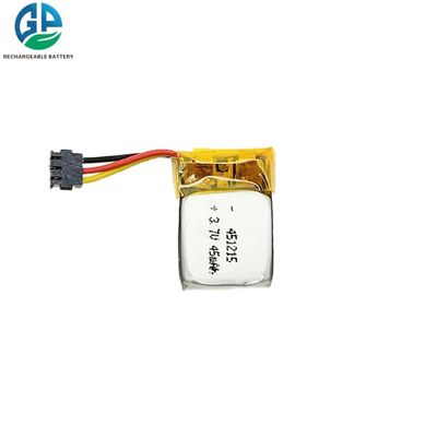 再充電可能なリチウムイオンバッテリー パック 3.7v 45mah 451215 PCM付きリチウムポリマーバッテリー
