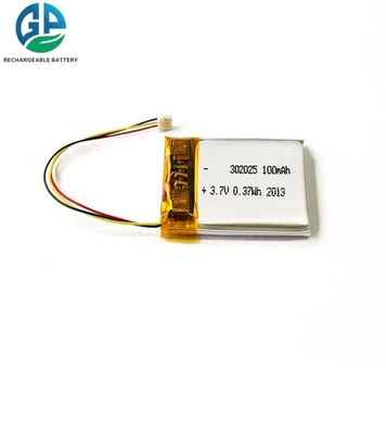 302025 リチウム金属ポリマー電池 3.7v 110mah