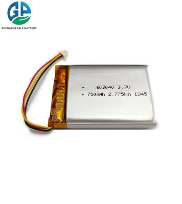 UL モデル 603040 リチウムポリマーバッテリーパック 3.7V 1500mAh 1S2P 美容機器用