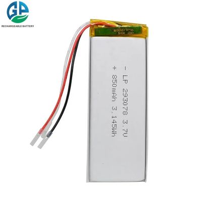 高温リポリチウムポリマー電池 293078 3.7v 850mah 充電器用