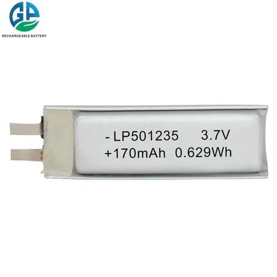 3.7V 170mAh リチウムポリマーバッテリー 500回サイクル寿命 充電式バッテリーパック