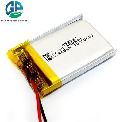 3.7V 450mAh リポバッテリーパック 502535 無線機器用 リチウムイオンポリマーバッテリー