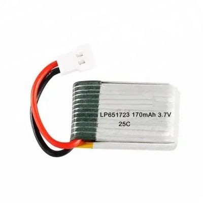 リチウムポリマー電池 651723 3.7v 150mah 170mah リポ電池 KC UL1642 IEC62133 ドローン ミニ RC ヘリコプター