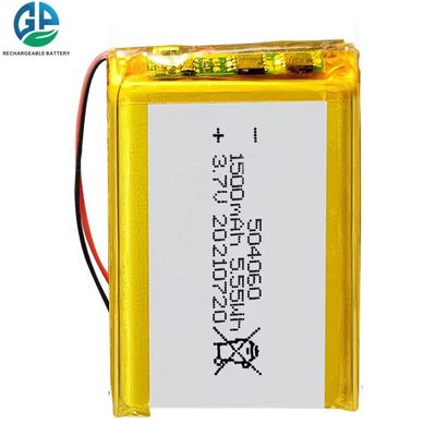 504060 3.7V 1500mAh リポバッテリー パック KC IEC62133 承認されたリチウムポリマー充電電池