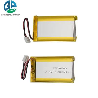 Gpe 753050 3.7v 1200mah リチャージ可能なリチウムポリマー電池 KC 承認