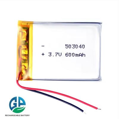 リチャージ可能なバッテリー 品質 503040 小型リチウムポリマーバッテリー リポ 3.7v 600mAh KC認定バッテリー