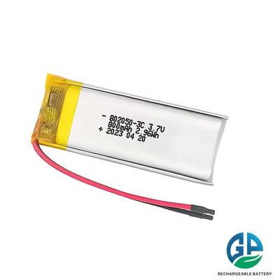 リチウムポリマー バッテリー パック 高品質 リチャージ可能な バッテリー 802050 800mah 3.7V リチウムポリマー リポ バッテリー