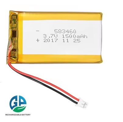 KC デジタル製品向け 高容量充電可能 3.7v 583460 1500mah リチウムポリマー リポバッテリー