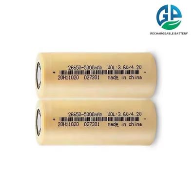 再充電可能なリチウム電池 高容量 26650 5000mAh リチウムイオン電池セル 3.7v 5000mah 円筒型電池