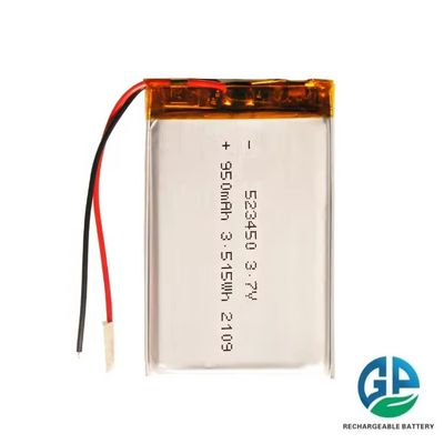 高品質の卸売熱売り リチャージ可能なバッテリー 523450 3.7v 950Mah KC 承認されたリイオンバッテリー 500倍サイクル寿命