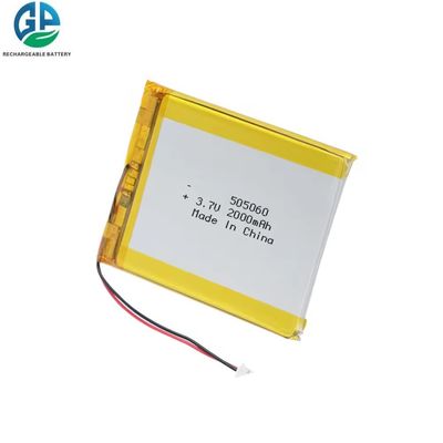 kC,UN38.3 高容量3.7V リチウムポリマー 7.4Wh 2000mAh リポバッテリー 505060