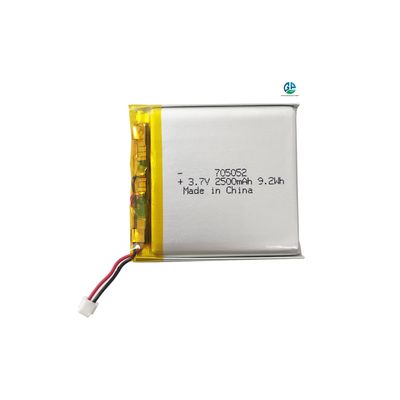 KC 再充電可能な3.7v リチウムポリマーバッテリー 705052 2500mAh 9.25Wh 再充電可能なリチウムポリマーバッテリー