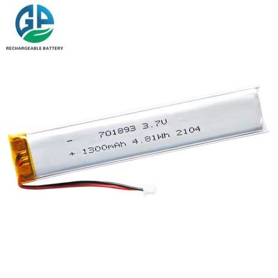 高放電率 バッテリー 全容量 KC 701893 1300mAh 1050mAh 3.7V リチャージ可能なリチウムバッテリー