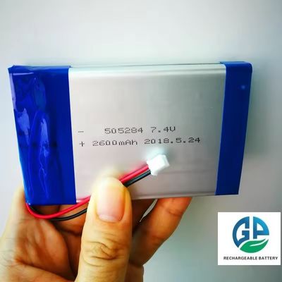 高容量 7.4V リチウムポリマー電池 505284 2S1P 2600mah リチウムポリマー電池