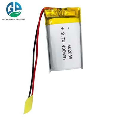 IEC62133 3.7 ボルト 602035 高温充電可能な超薄型リポ 3.7v 400mah バッテリー