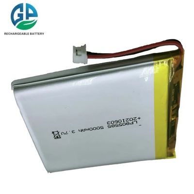 デジタル製品向け、500サイクル寿命の高性能5000mAh 3.7Vリチウムポリマーバッテリー
