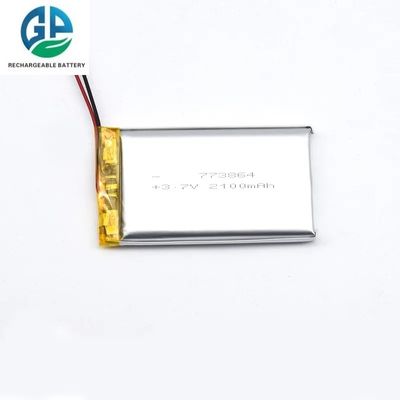 高容量3.7V 773864 3.7V リポリマー電池 リポセル 2100mAh リイオンポリマー リチャージ可能 モバイルデバイス