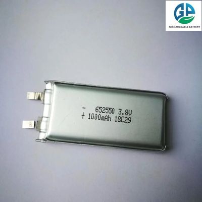 高容量 再充電可能な KC リイオン 3.8V 652550 リチウムポリマー リポ 1000mAh バッテリー