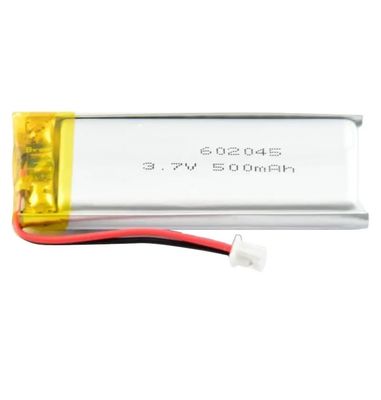 3.7V 500mAh 602045 リチウムポリマーリポバッテリー 充電式 Li-ion 美容デバイス用