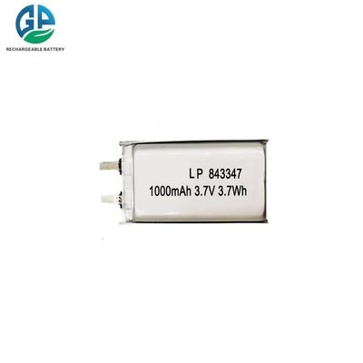 再充電可能なKC CE 3.7v 1000mah リポ電池 リチウムポリマー電池 パック 843347 3.7v 1000mAh リポ リチウムリチウム電池