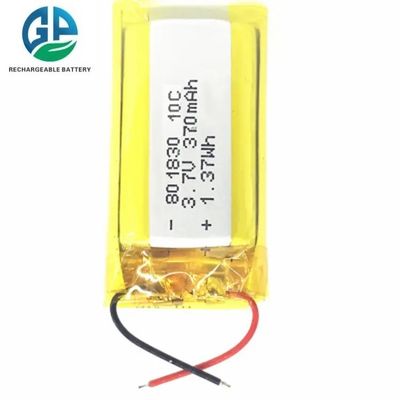 3.7Vリポリマー電池 パワーバンク 長サイクル KC 承認 801830 370mah バッテリー 再充電可能なリポリマー電池
