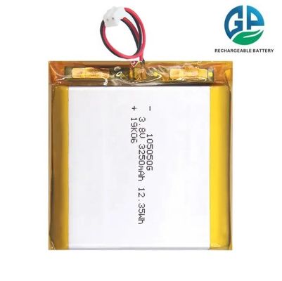 高容量3.8V 3250mAh リポリマー電池 105050 デジタル製品用サイズ