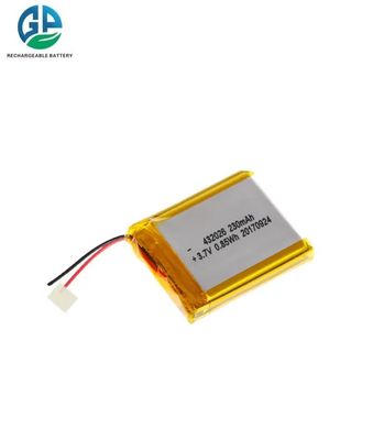 3.7V 230mAh UL1642 IEC62133 充電式リチウムポリマーバッテリーパック LiPoバッテリー