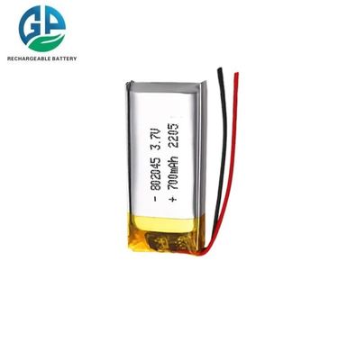 700mAh 10C 高放電率 802045 リチウムポリマー電池 3.7V リチャージ可能なリポ電池
