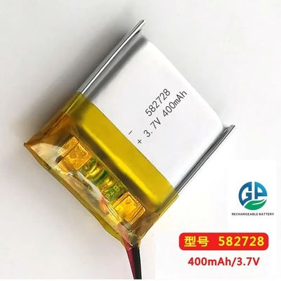 3.7V 582728 400mAh リチウムイオンポリマー電池 UN38.3 3.7v リチウムポリマー電池 パワーバンク