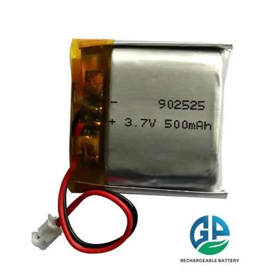 KC CB IEC62133 承認 再充電可能な3.7v リチウムポリマーバッテリー 500mah 902525 リチウムポリマーバッテリー