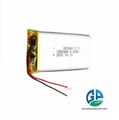 高放電率 バッテリー 3.7V 1800mah 再充電 6.6wh リチウムイオンポリマー バッテリー 803060