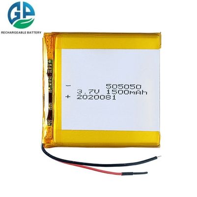 3.7V 1500mAh リチウムポリマー電池 505050 サイズ 高放電率 リッチャージ可能なリポ電池