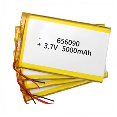 再充電可能なリチウム電池 高容量5000mAh リチウムイオン電池セル 3.7v 5000mah 656090 PCBケーブル付き