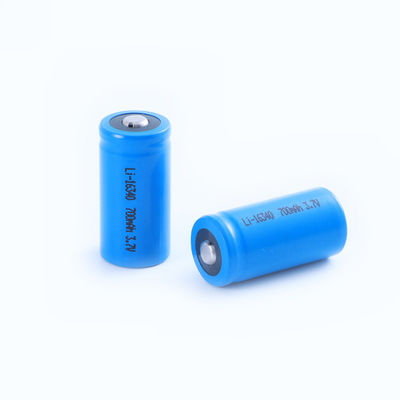 700mAh 3.7V リチャージ可能なICR16340 リチウムイオンバッテリー