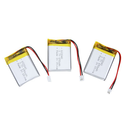 IEC62133認証 UN38.3準拠 リチウムポリマーバッテリーパック 650mAh 3.7V LiPoバッテリー