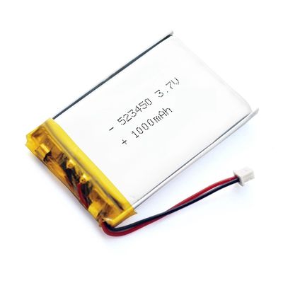 523450 3.7 V 1000mahのリチウム ポリマーLipoの充電電池