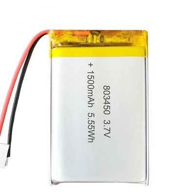 3.7 V 1500mAh Lipo Bluetoothのヘッドホーン電池500回のサイクル寿命