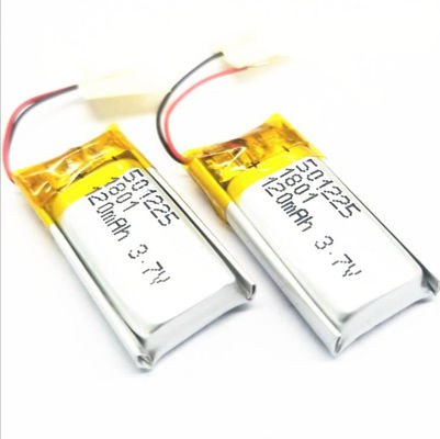3.7V 120mAh 501225 ブルーツヘッドセットとデジタルデバイス用のリチウムポリマーバッテリーパック
